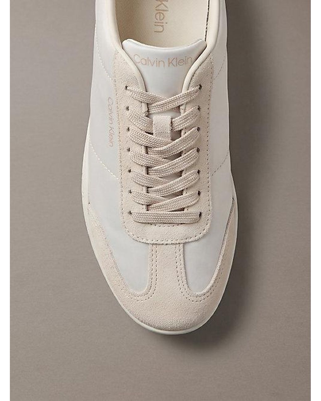 Calvin Klein Gray Satin Hybrid Ballet Trainers