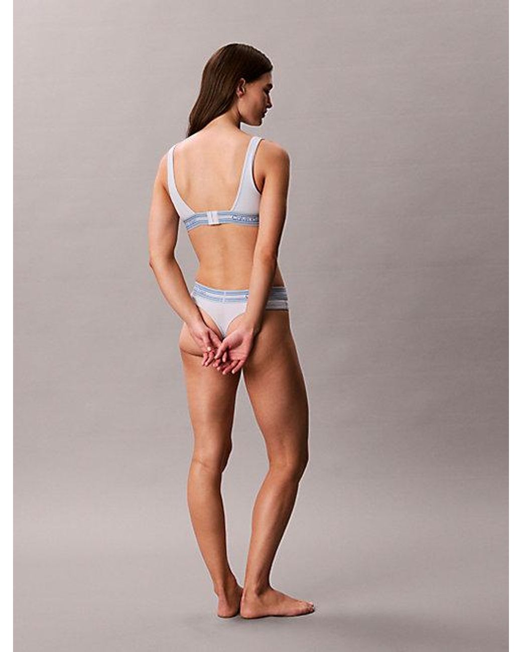 Calvin Klein Multicolor Thong Icon Cotton Modal Stripe Rib