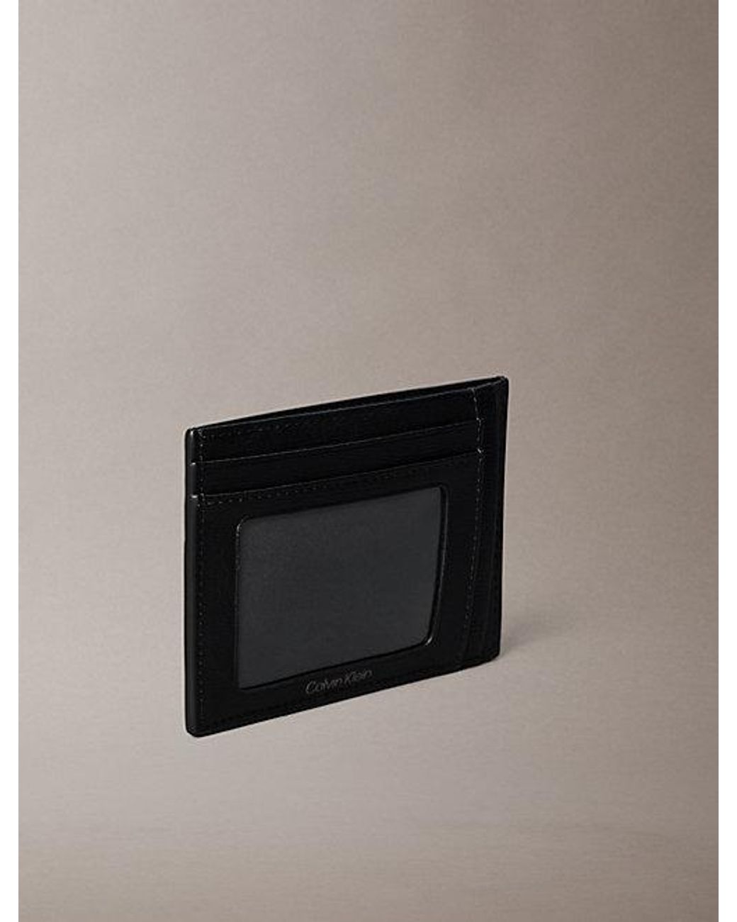 Calvin Klein Black Emblem Logo Textured Cardholder for men