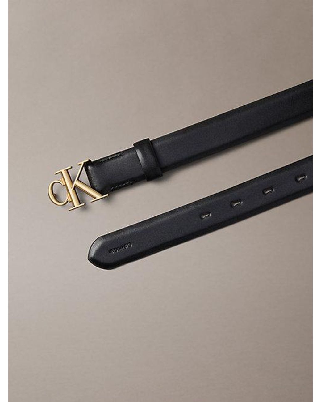 Calvin Klein Multicolor Leather Monogram Logo Belt