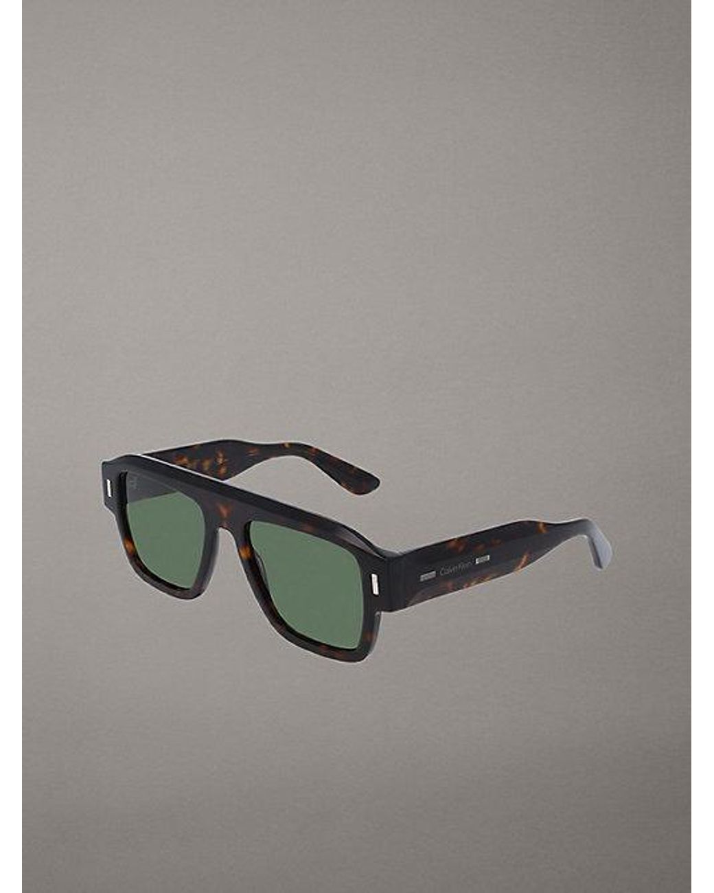 Calvin Klein Green Modified Rectangle Sunglasses for men