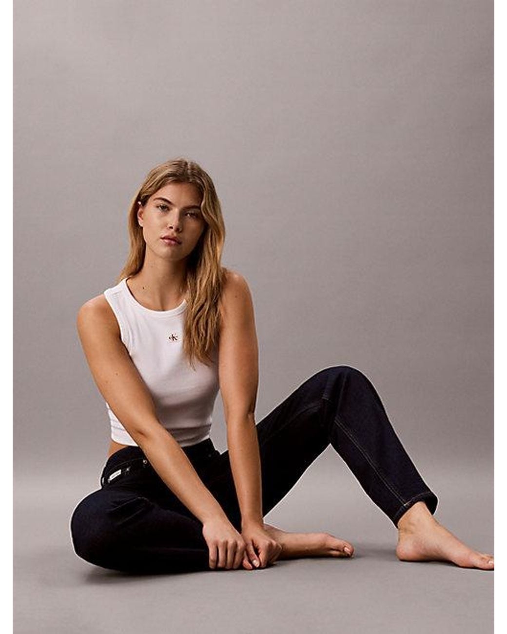 Calvin Klein Multicolor Jeans High Rise Straight Jeans