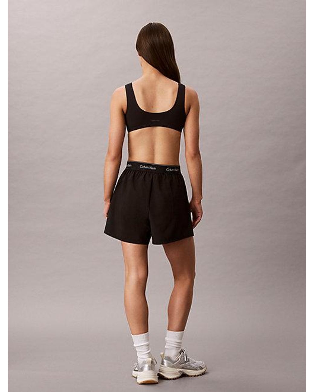 Calvin Klein Brown Sport Quick Dry High Rise Woven Shorts