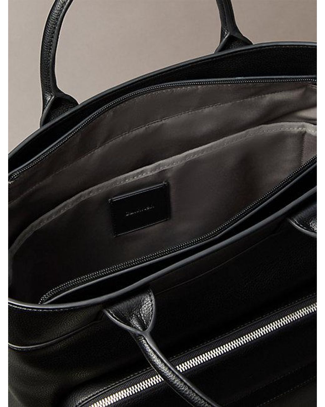 Calvin Klein Black Raised Logo Tote Bag for men