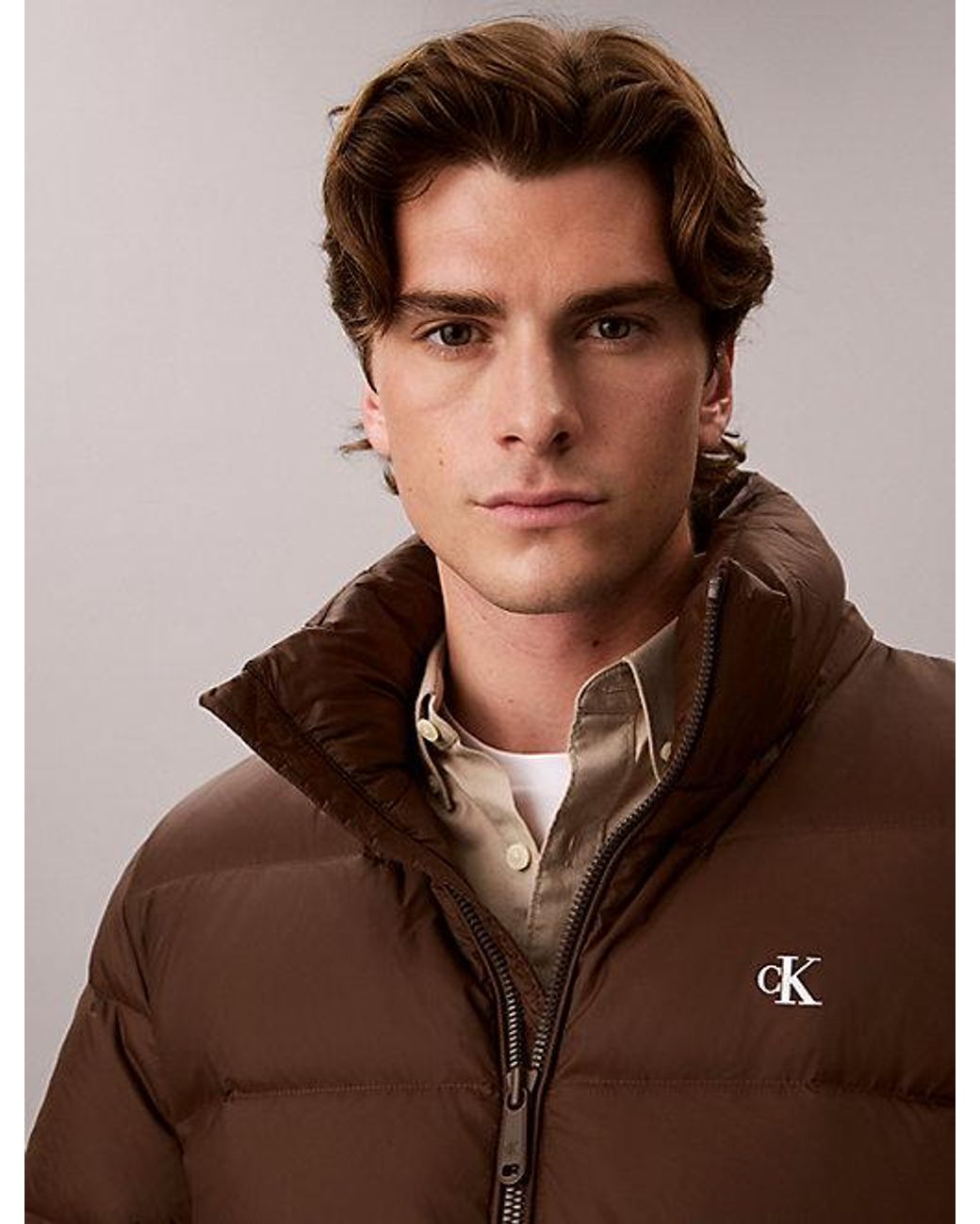 Calvin Klein Multicolor Jeans Relaxed Nylon Puffer Jacket for men