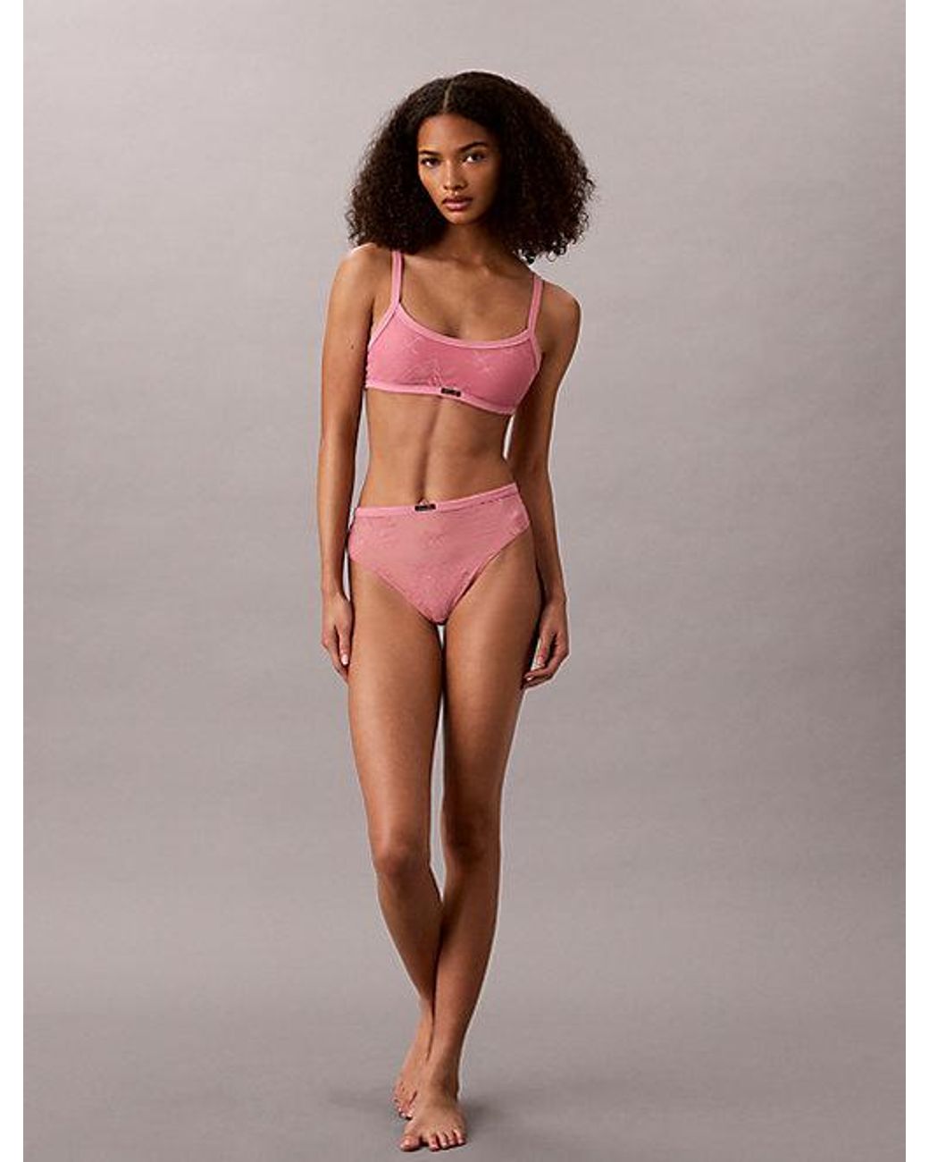 Calvin Klein Multicolor High Leg Thong Eternal Floral Lace
