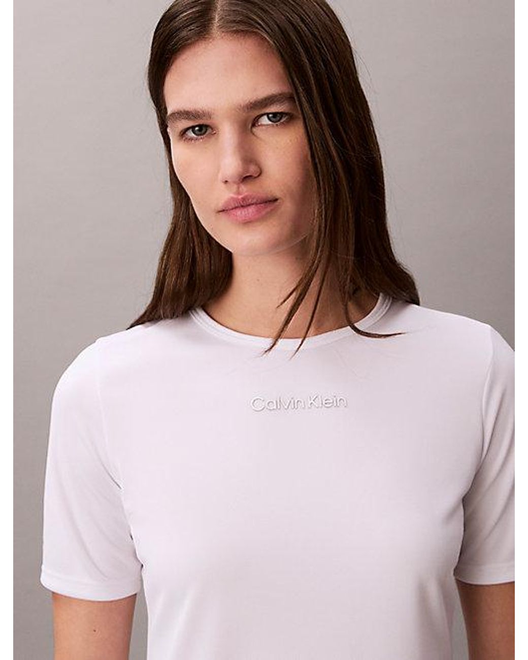Calvin Klein White Sport Breathable Performance Gym T-Shirt