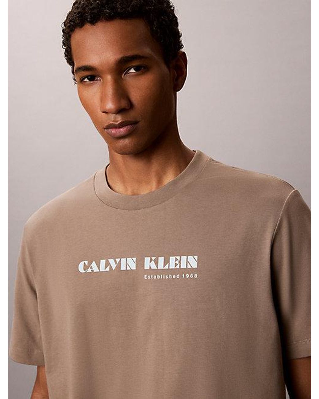 Calvin Klein Blue Jeans Relaxed Logo T-Shirt for men