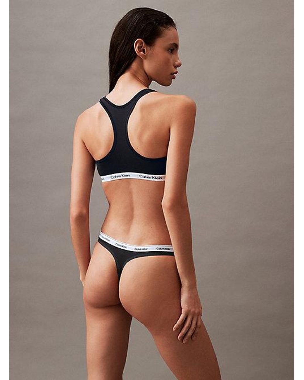 Calvin Klein Gray 3 Pack Thongs Icon Logo
