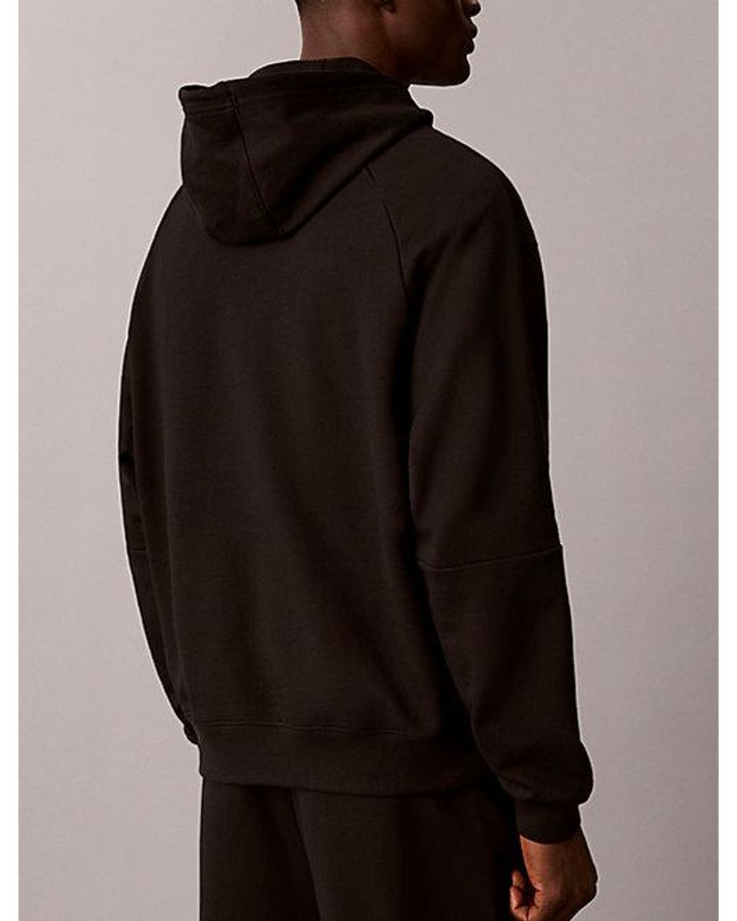 Calvin Klein Black Sport Heavyweight French Terry Zip Hoodie for men