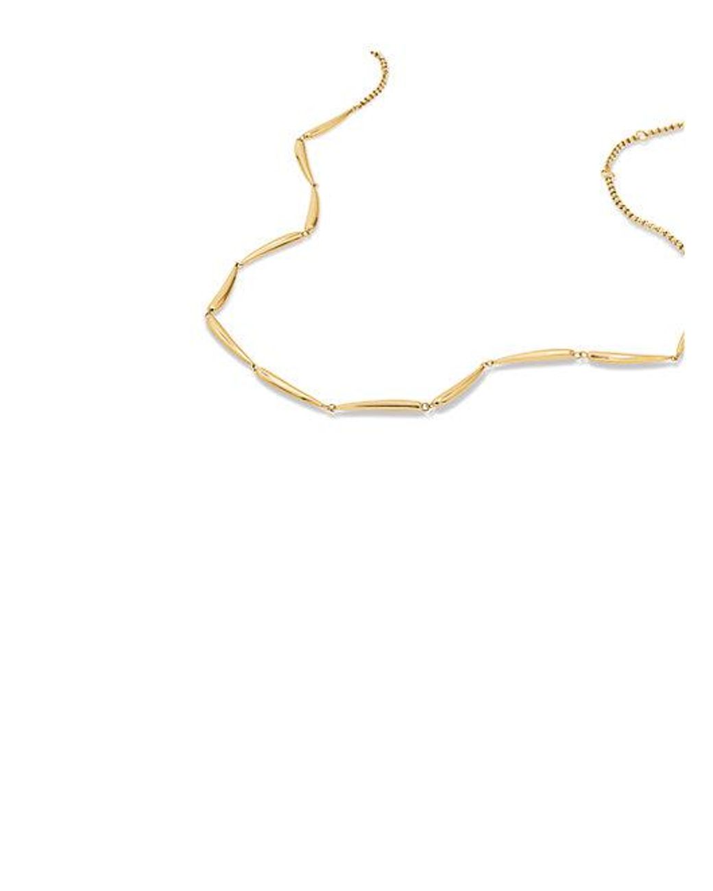 Calvin Klein Metallic Jeans Elongated Drops Plated Steel Necklace