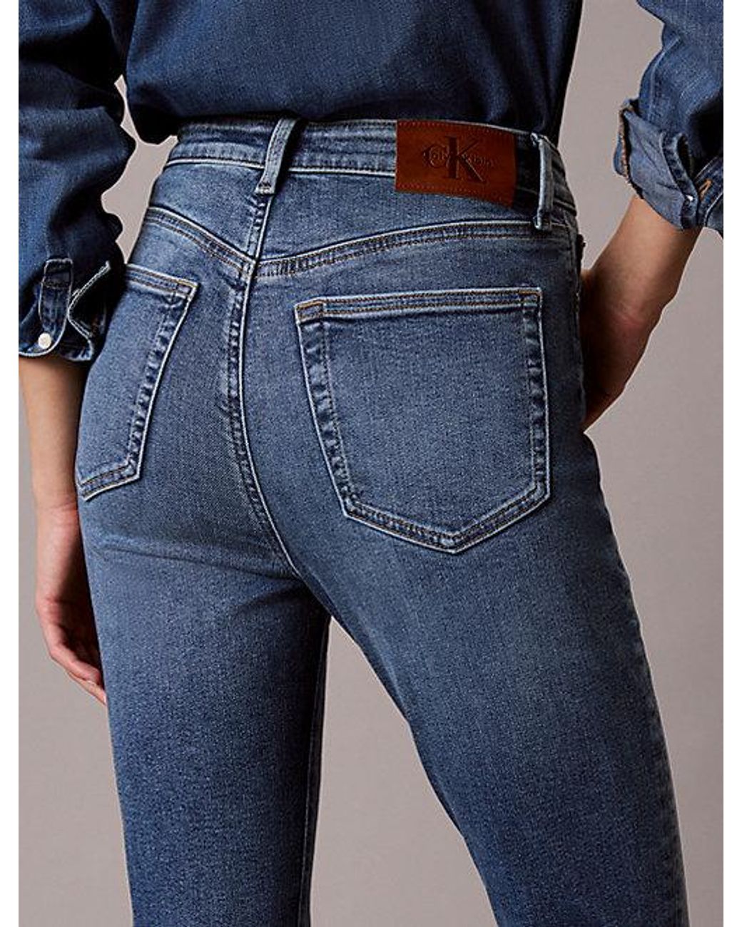 Calvin Klein Blue Jeans High Rise Skinny Jeans