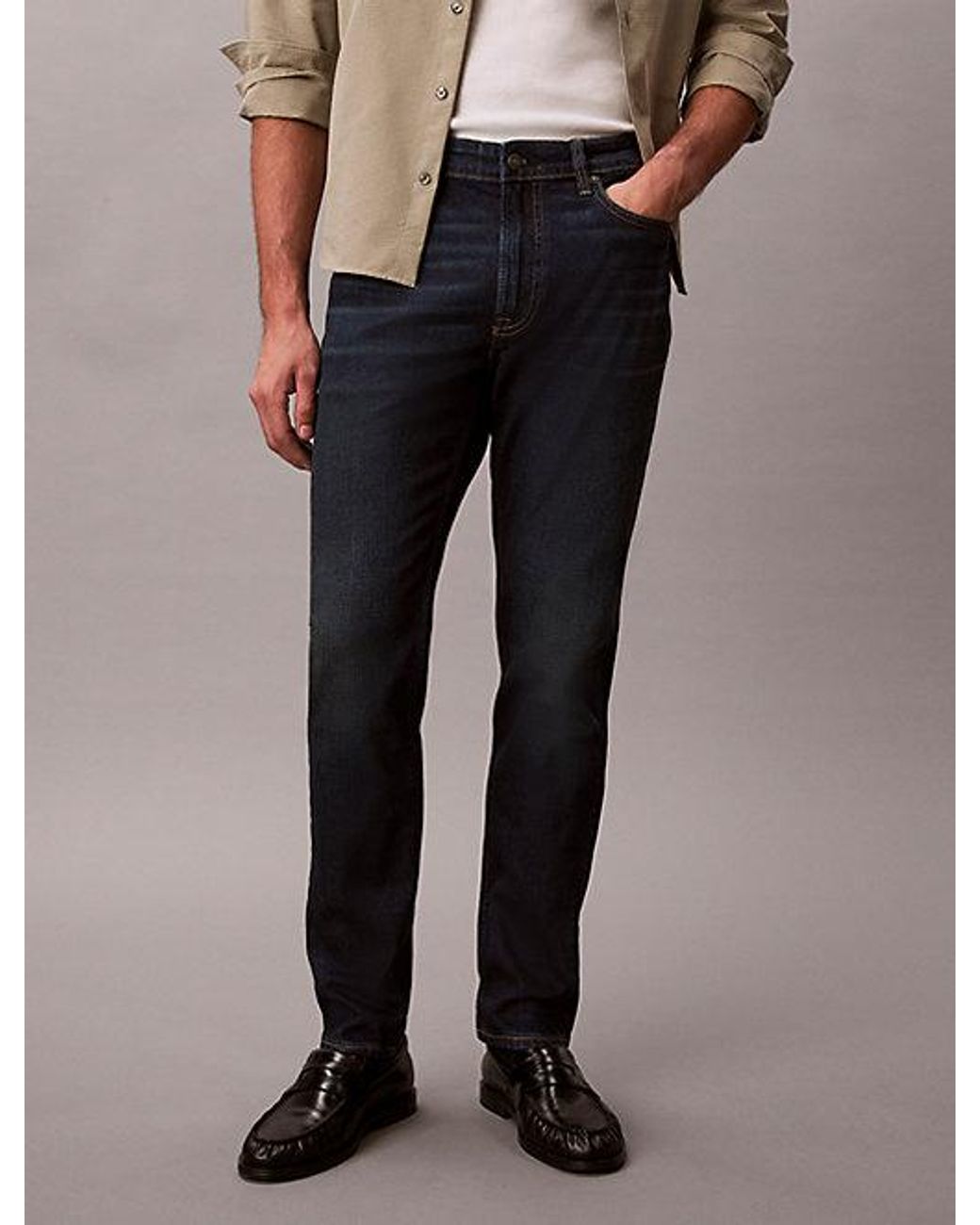 Calvin Klein Natural Slim Tapered Jeans for men