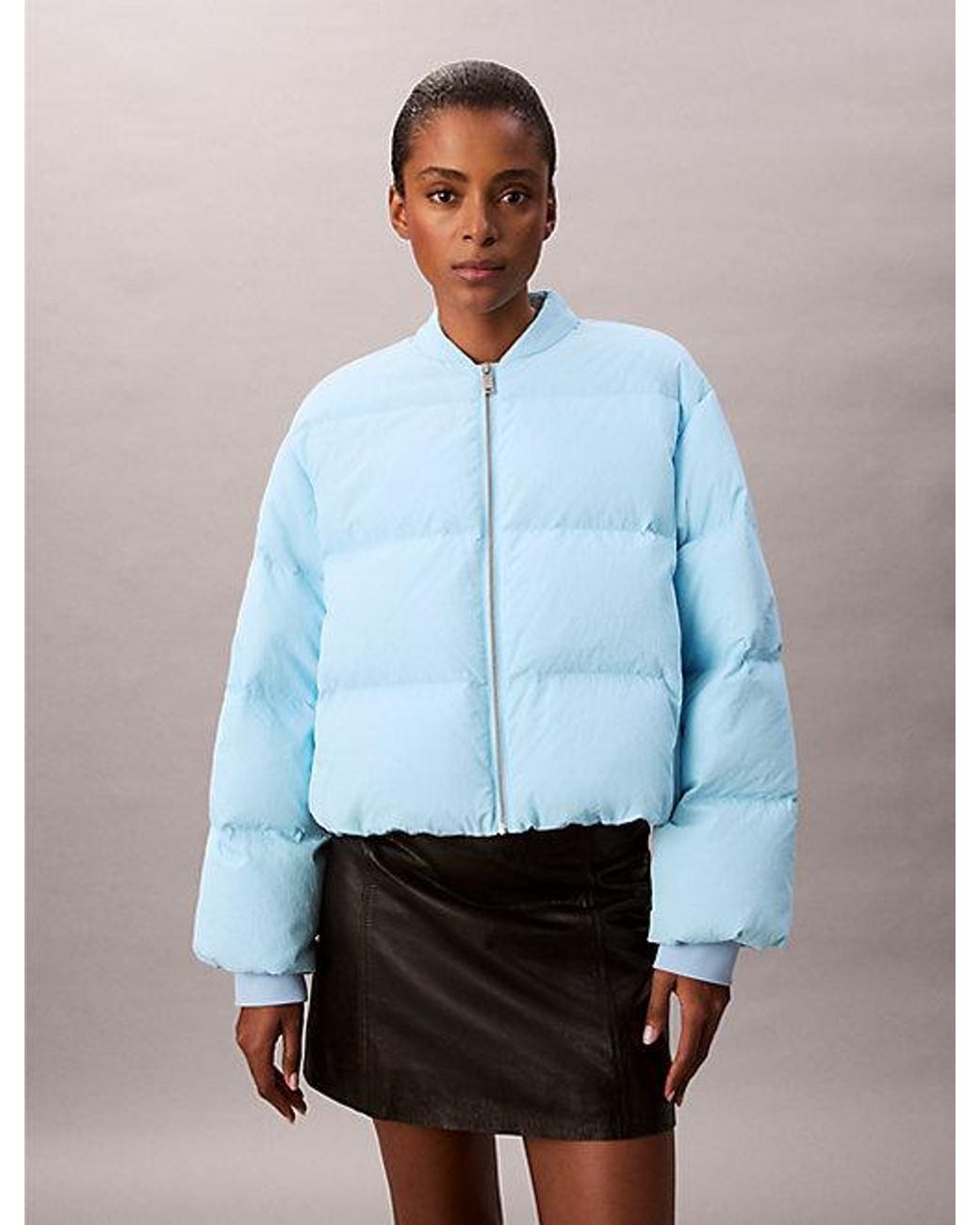 Calvin Klein Blue Short Down Puffer Jacket