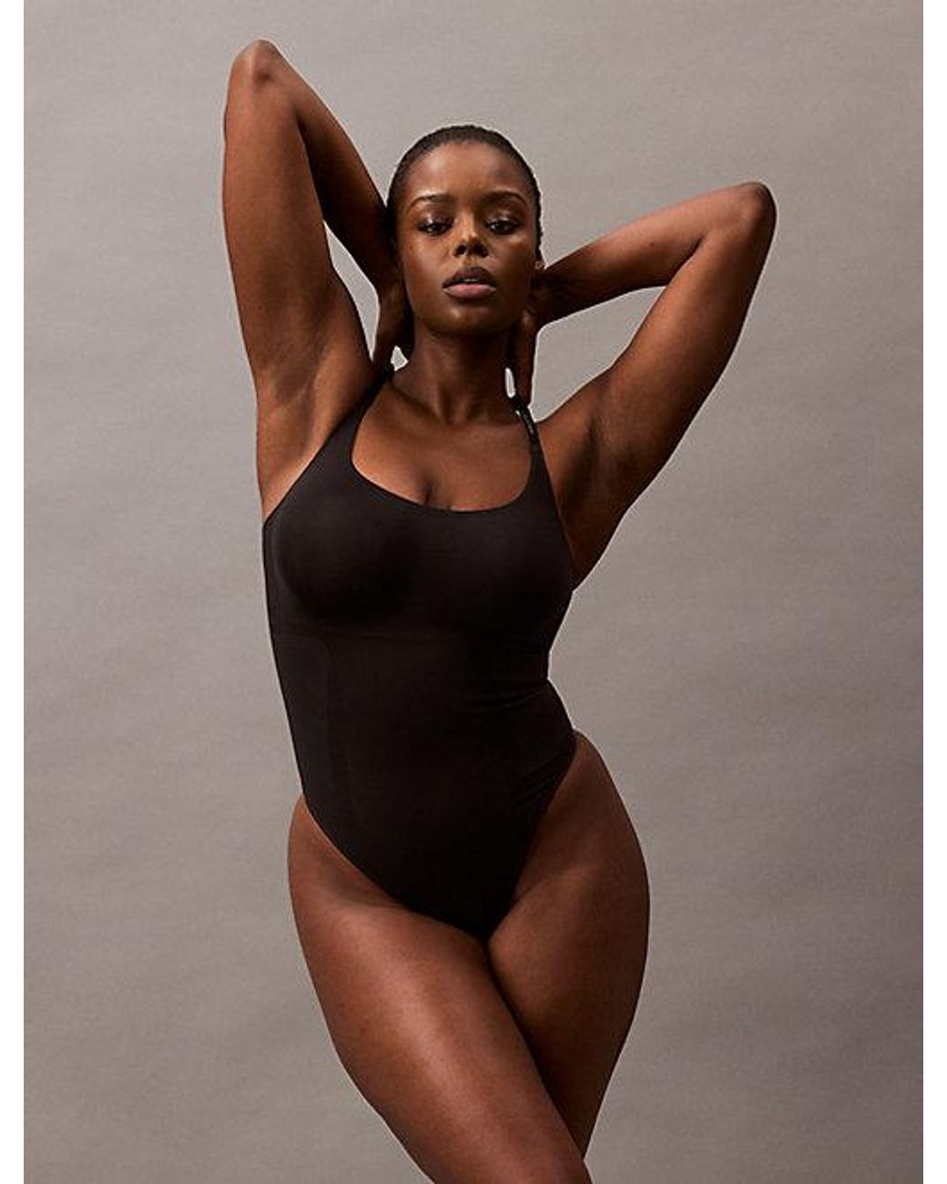 Calvin Klein Shapewear String Body in het Brown
