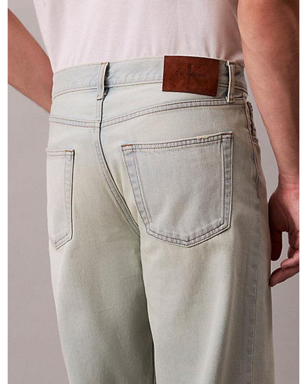 Calvin Klein Gray 90S Taper Fit Jeans for men