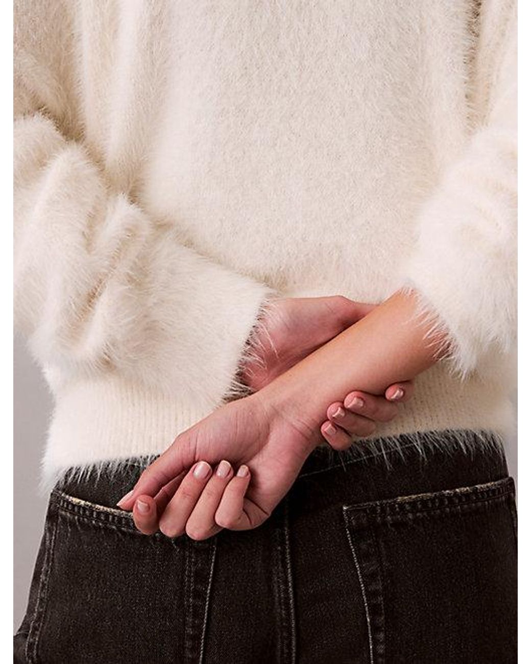 Calvin Klein Natural Jeans Soft Relaxed Polo Jumper