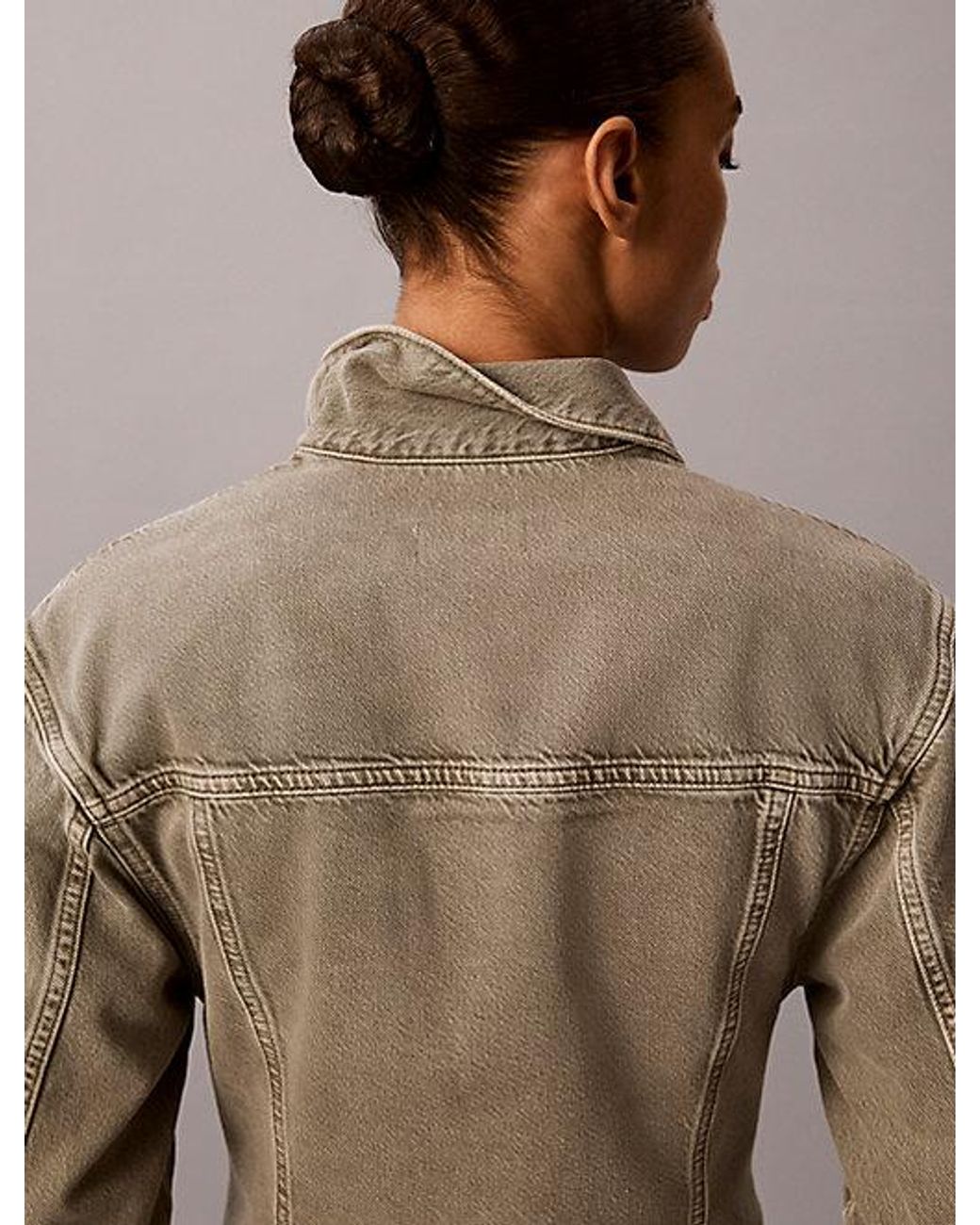 Calvin Klein Brown Jeans Fitted Waist Denim Jacket