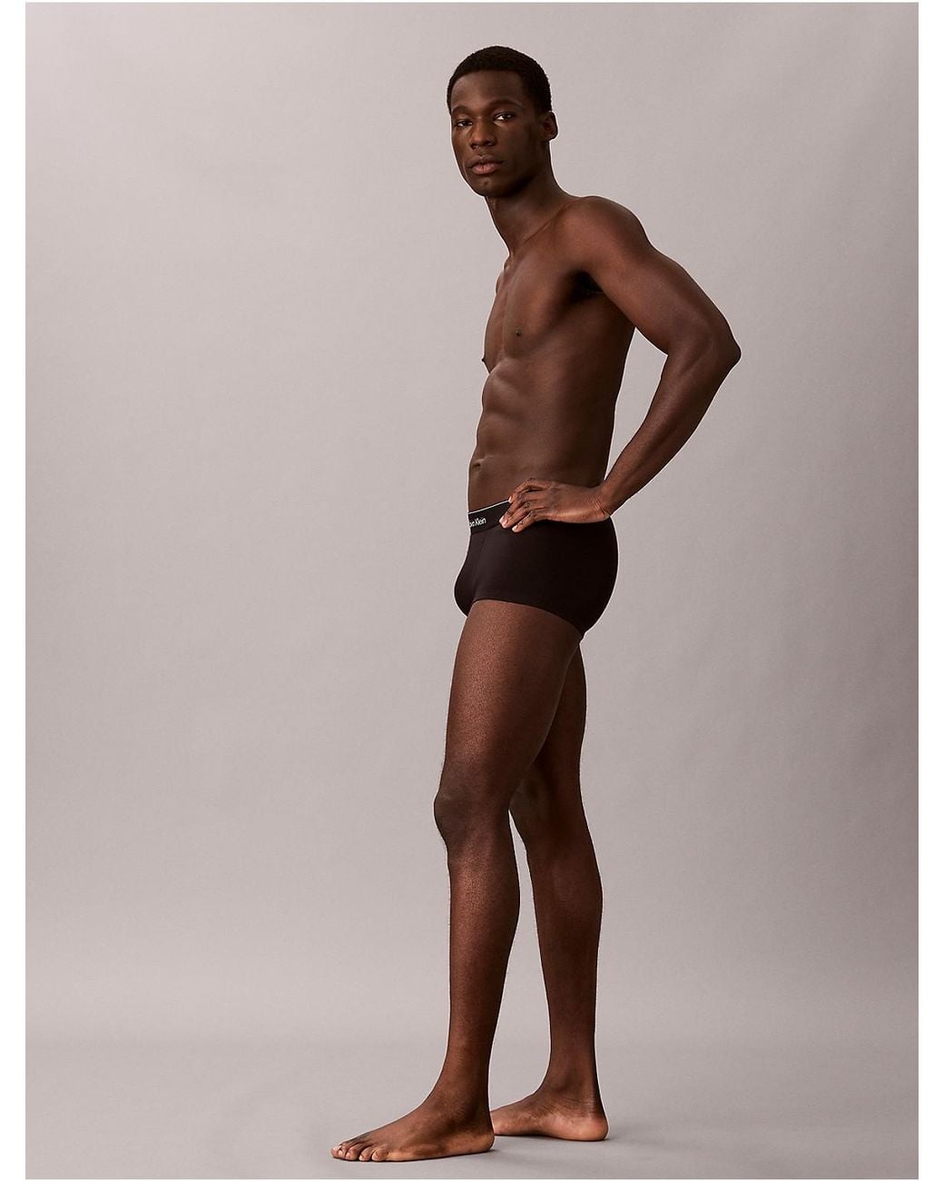 Calvin Klein Black 7 Pack Low Rise Trunks for men