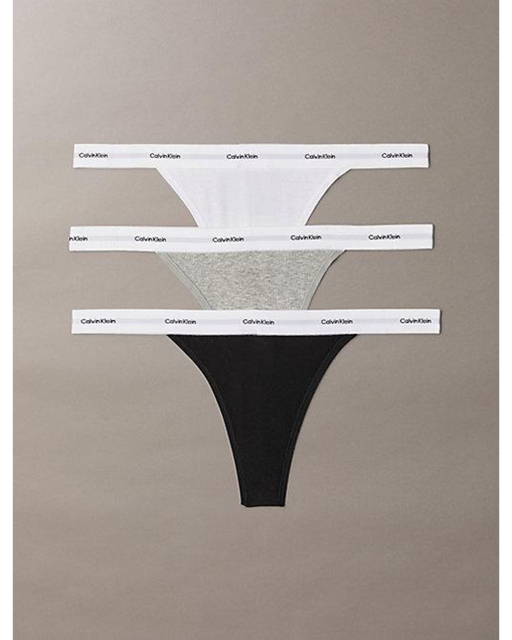 Calvin Klein Gray 3Er-Pack String-Tanga