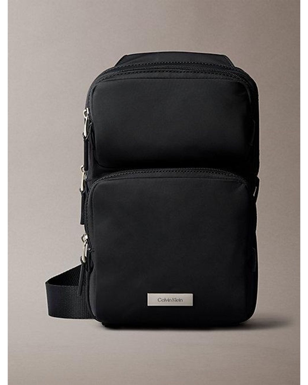 Calvin Klein Black Nylon Sling Bag for men