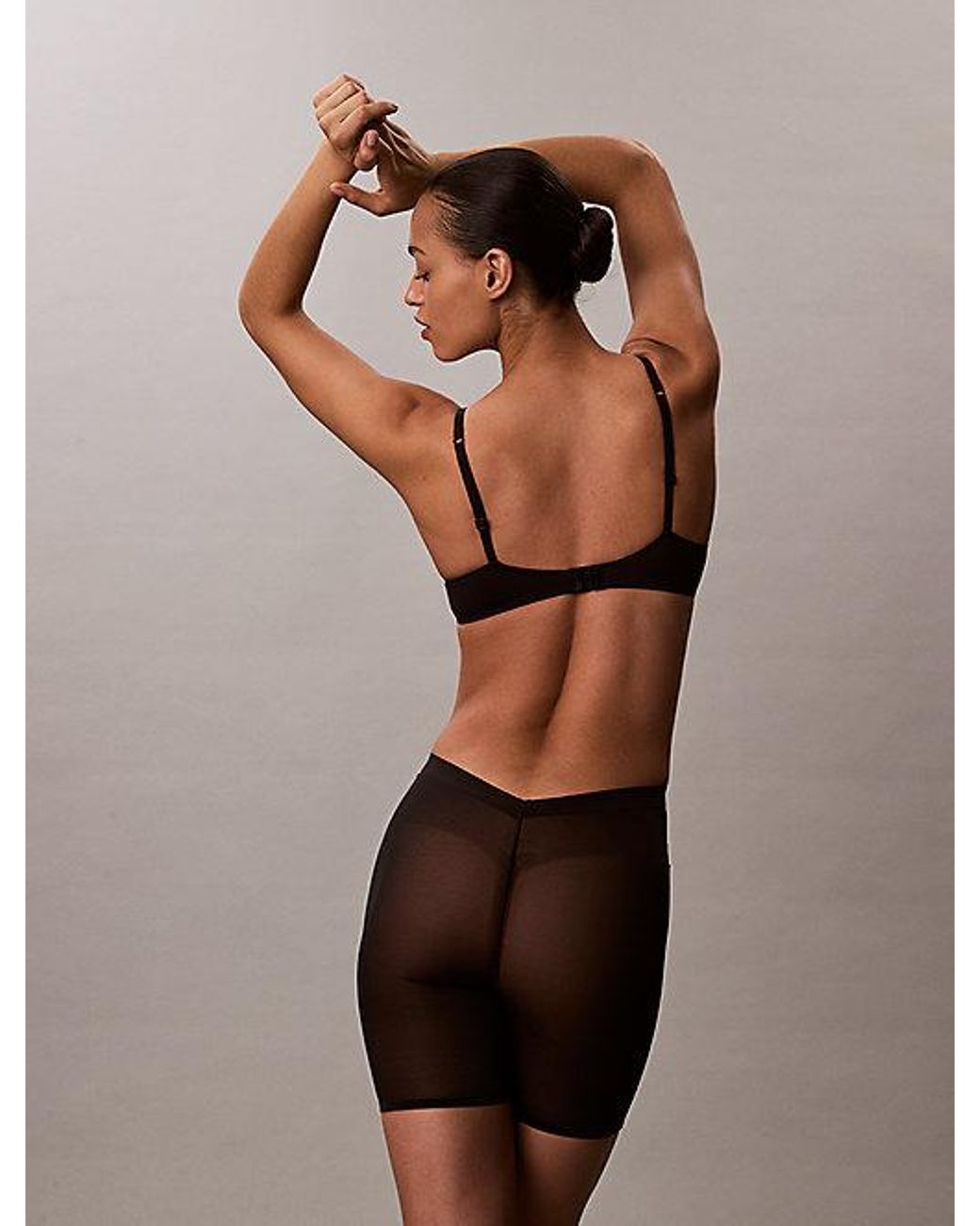 Calvin Klein Black Shapewear Shorts Minimalist Mesh