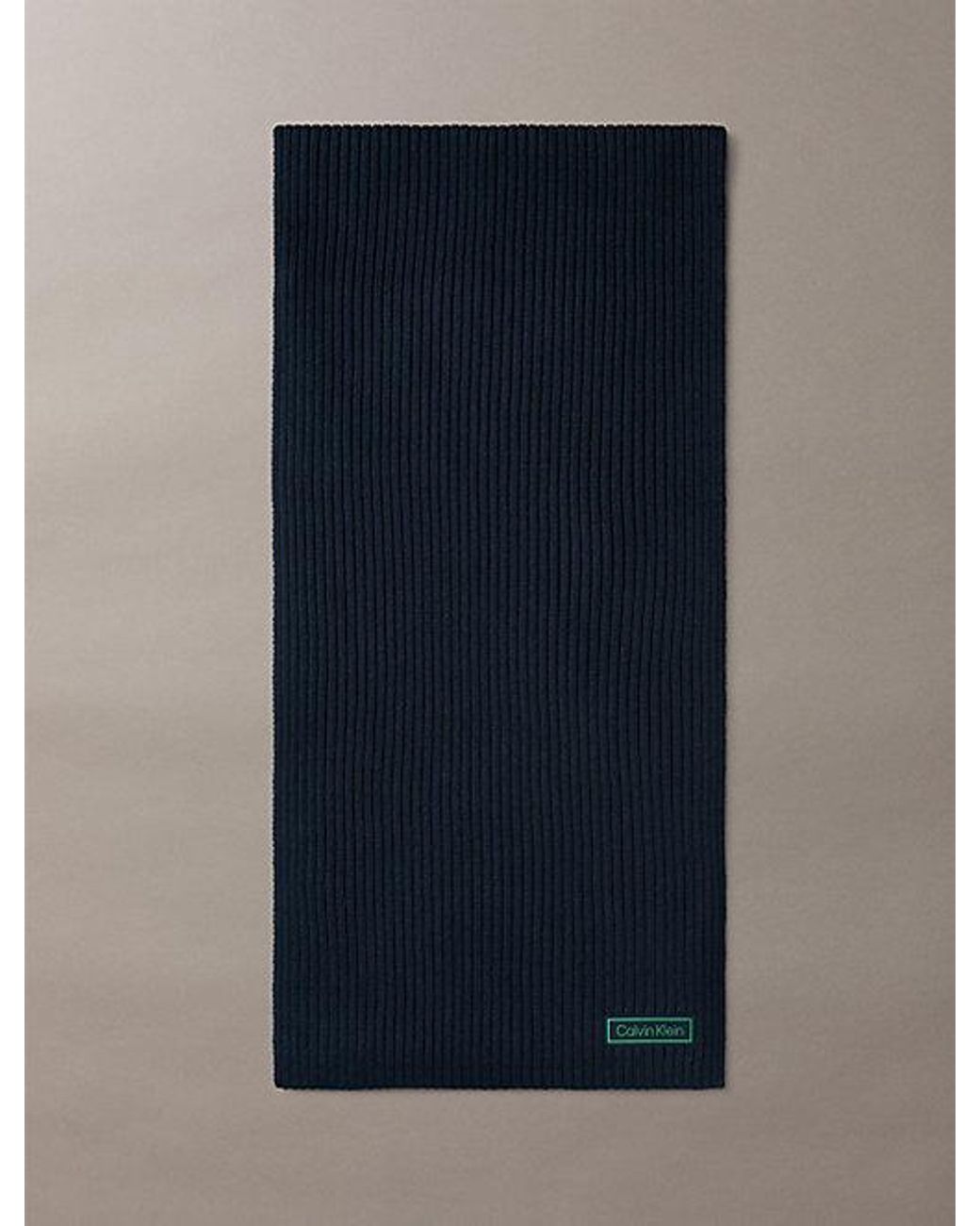 Calvin Klein Blue Cotton Cashmere Blend Scarf for men
