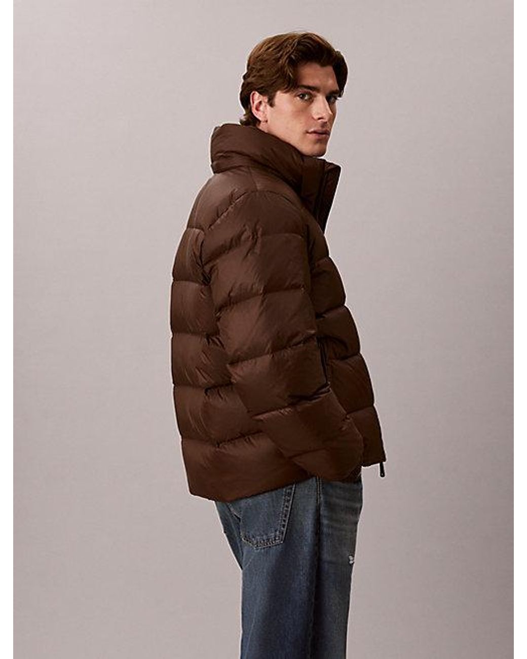 Calvin Klein Multicolor Jeans Relaxed Nylon Puffer Jacket for men