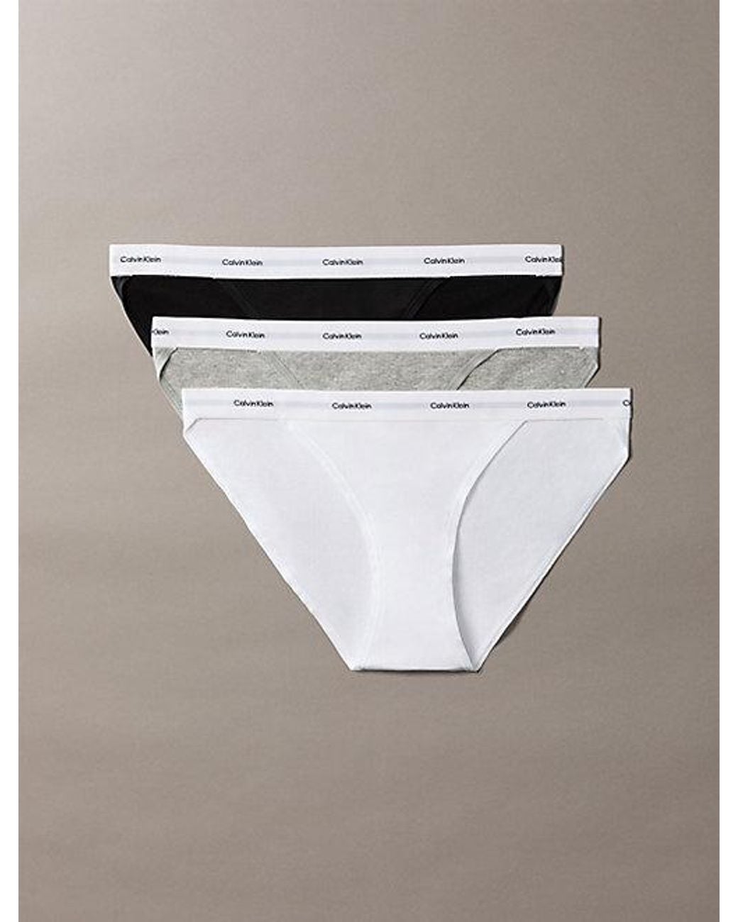 Calvin Klein 3-Pack Bikinislips in het Gray