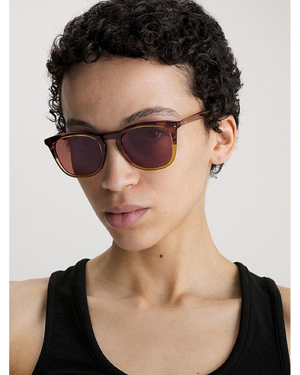 Calvin Klein Black Round Sunglasses