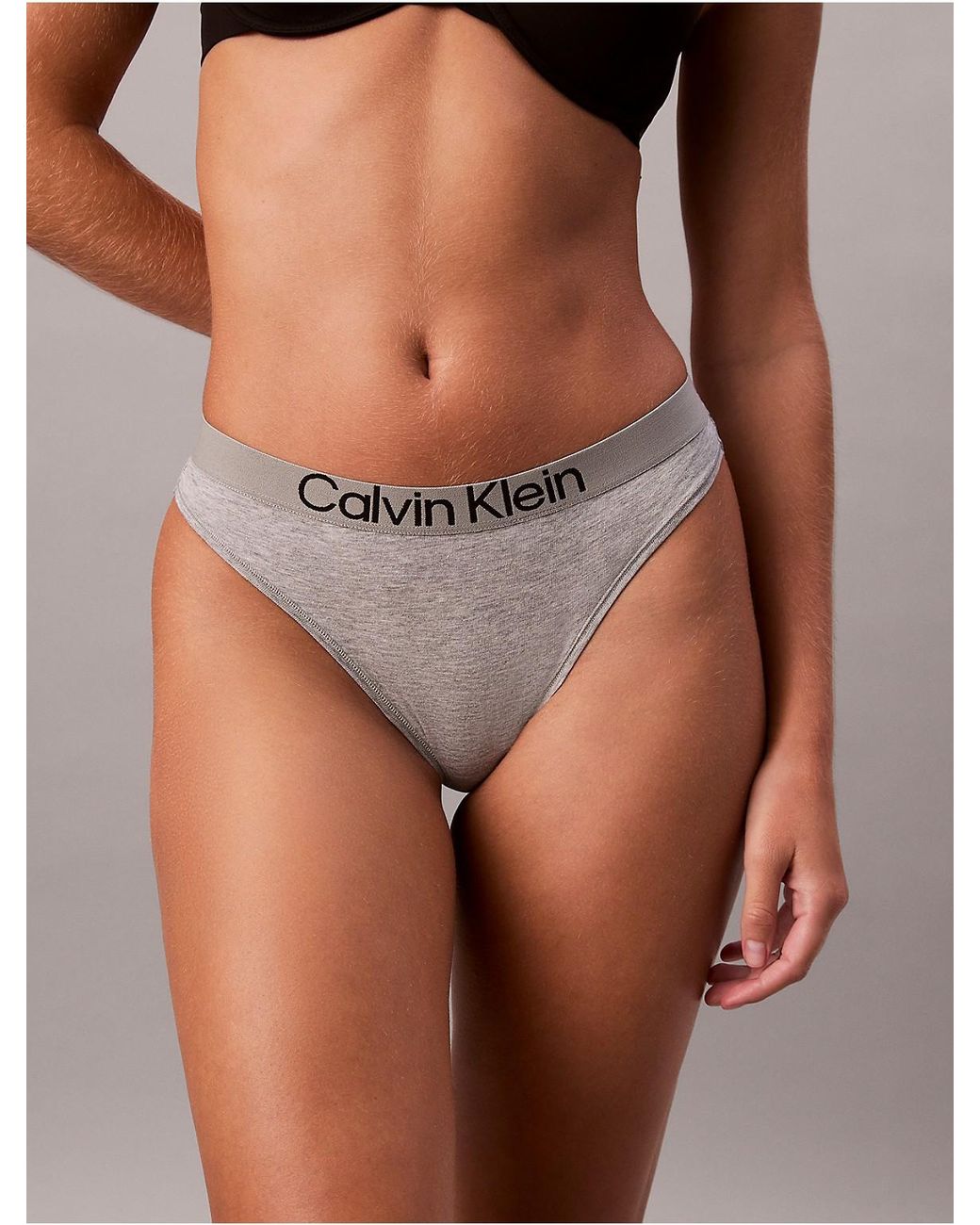 Calvin Klein Black Maximum Cotton Thong