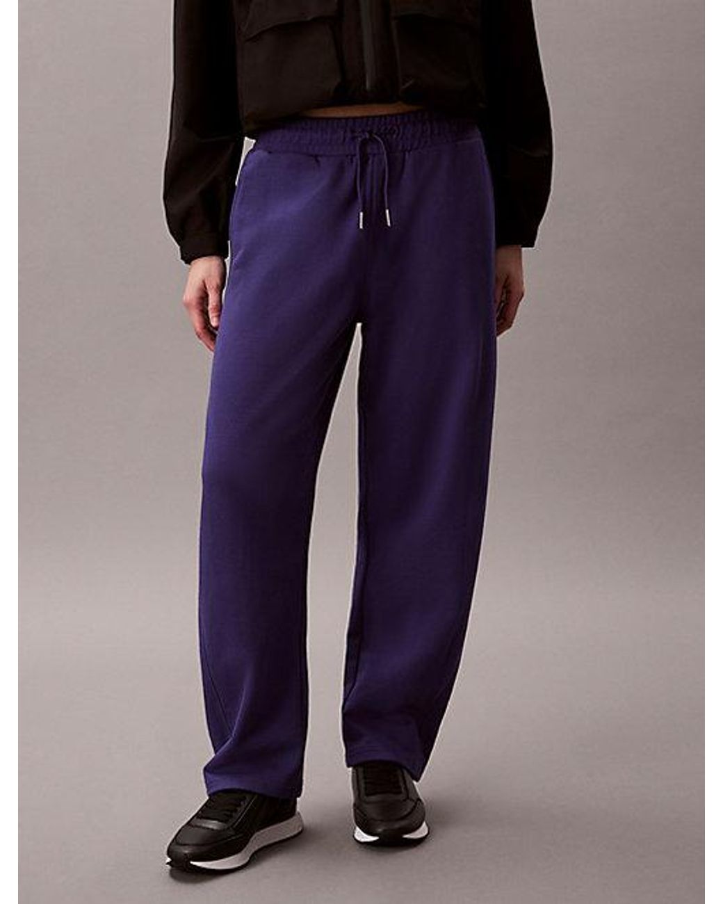 Calvin Klein Blue Jeans Cotton Terry Barrel Joggers