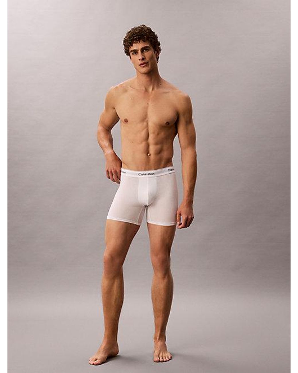 Calvin Klein White 3 Pack Boxer Briefs for men