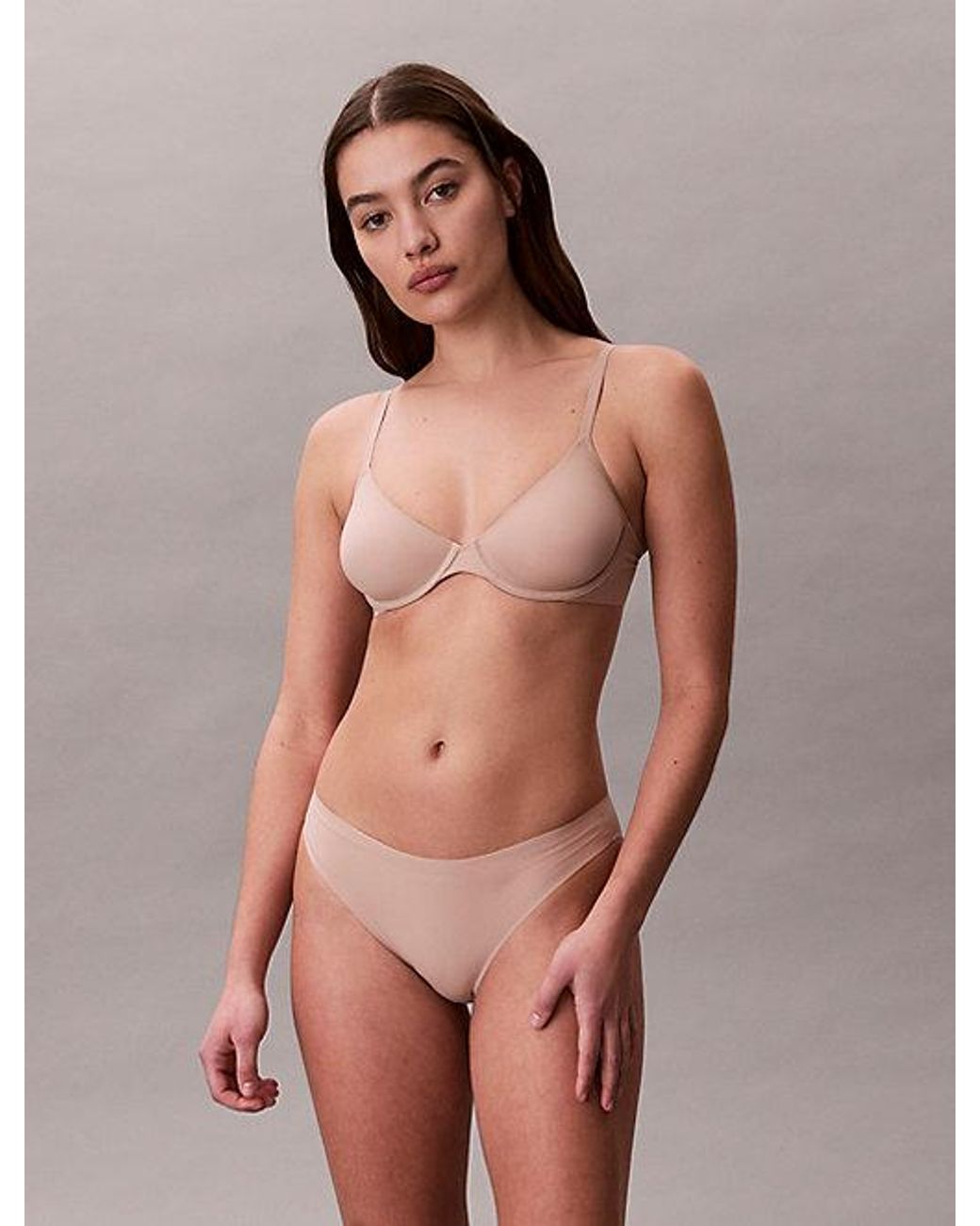 Calvin Klein Natural Unlined Demi Bra Perfectly Fit Ultra Light