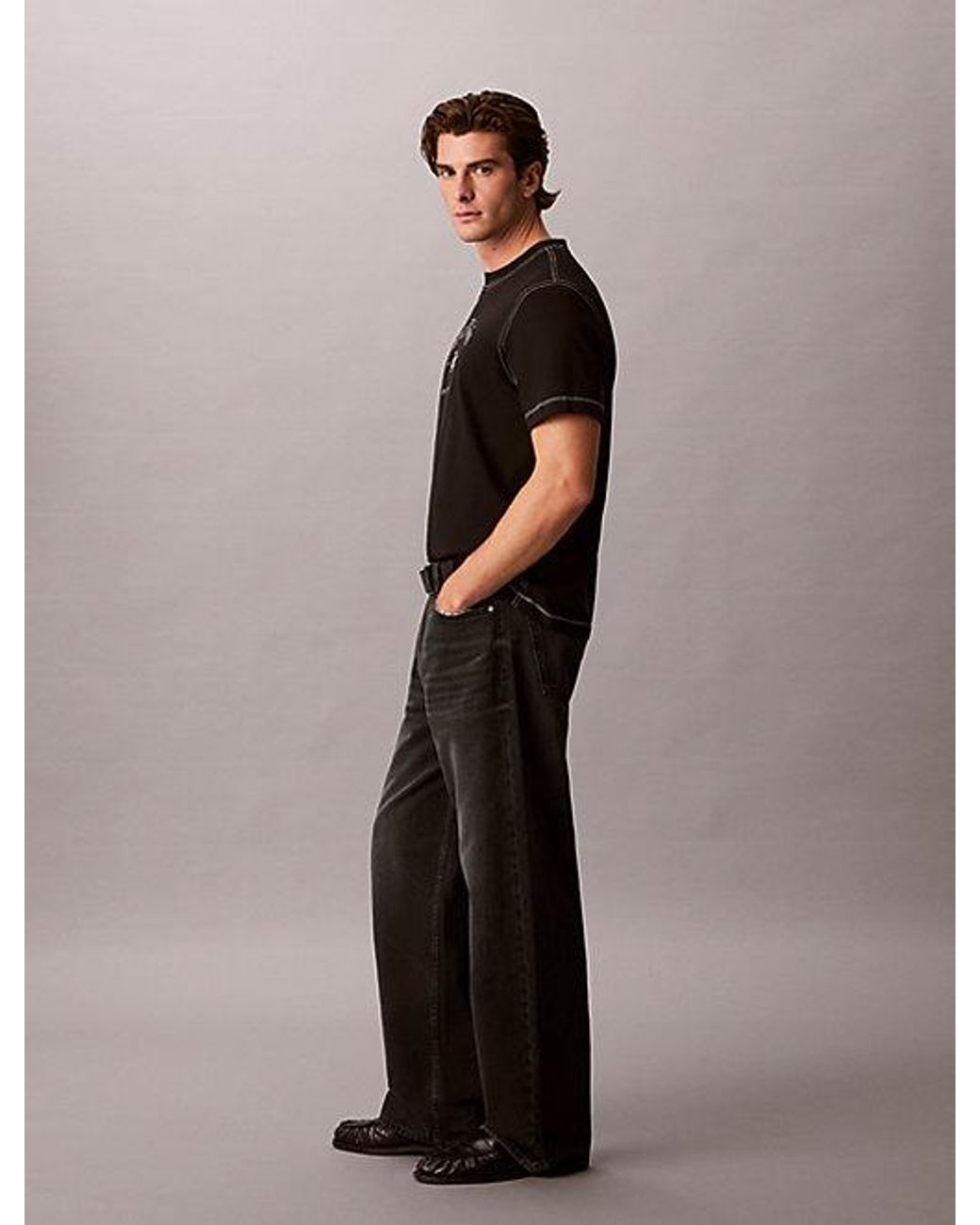 Calvin Klein Green Jeans Baggy Jeans for men