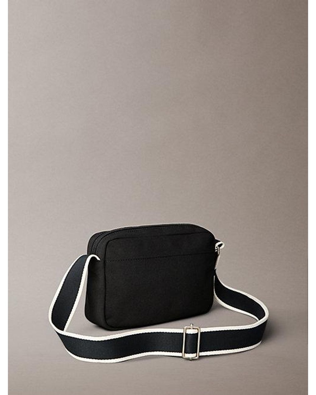 Calvin Klein Black Heritage Logo Crossbody Camera Bag for men