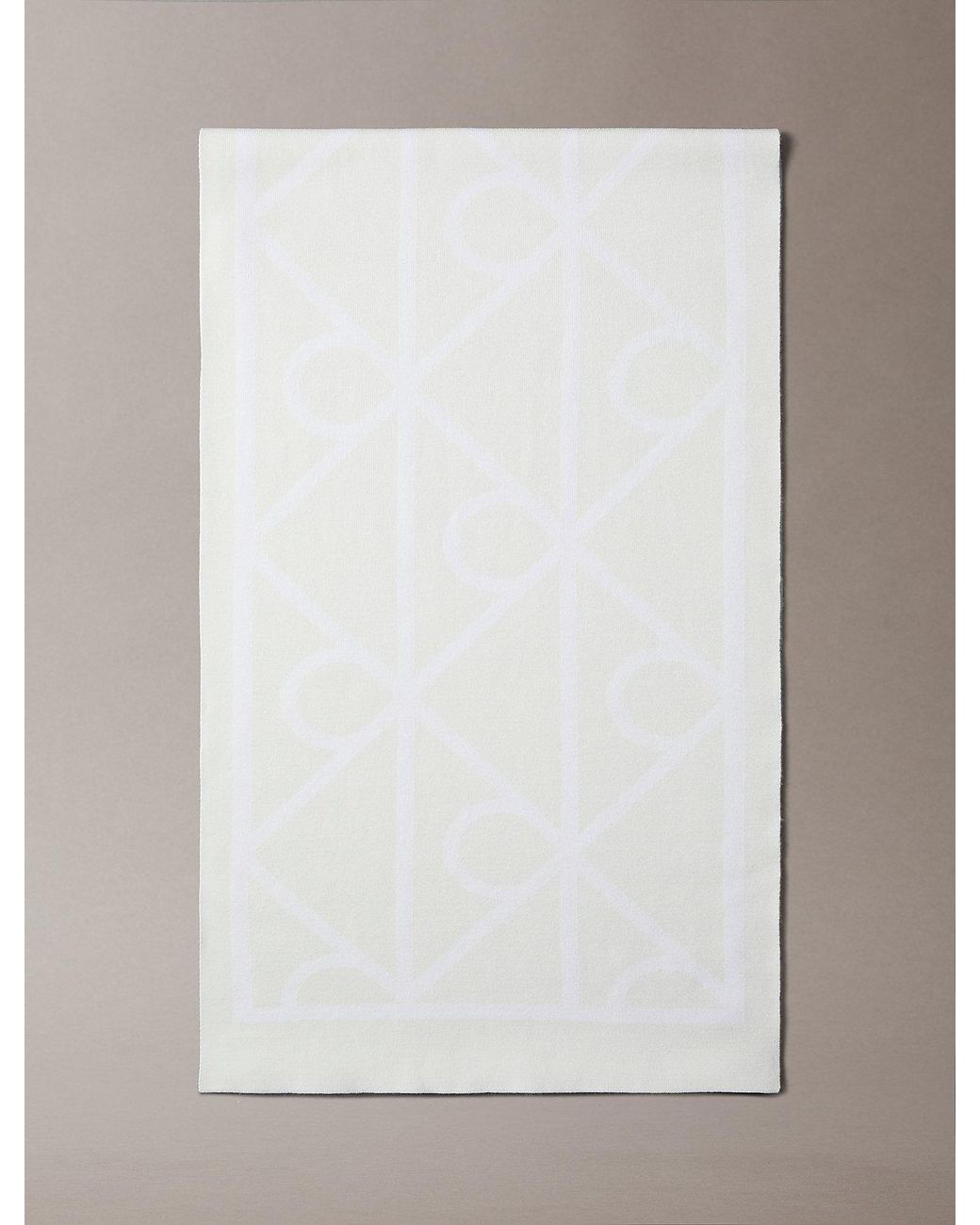 Calvin Klein White Emblem Logo Scarf for men