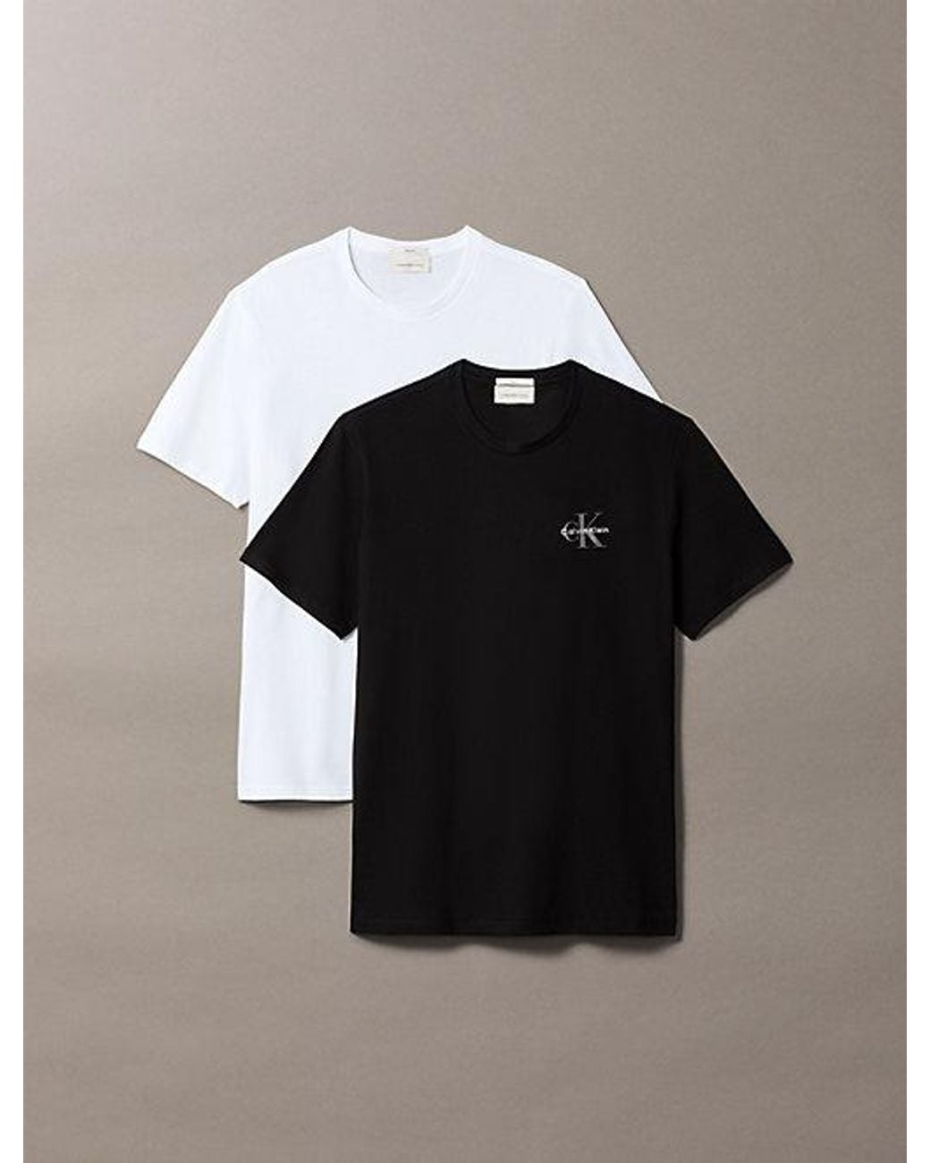 Calvin Klein Black Jeans 2 Pack Monogram T-Shirts for men