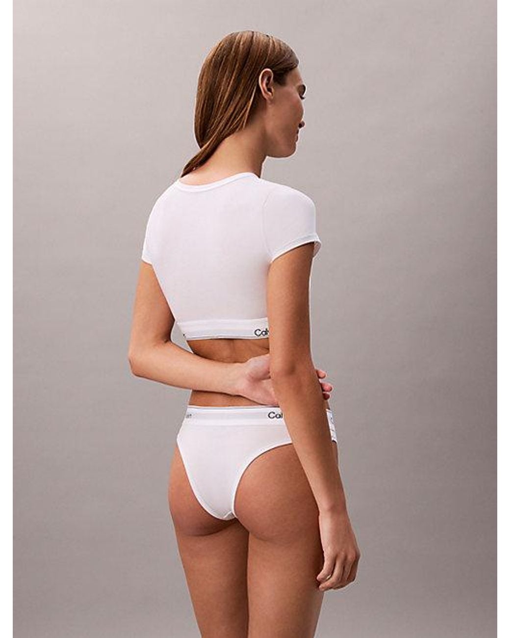 Calvin Klein White Brazilian Briefs Icon Cotton Modal