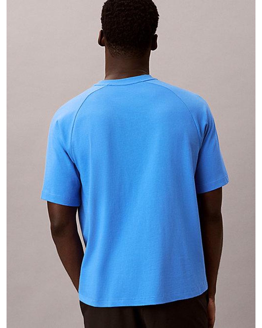 Calvin Klein Blue Sport Performance Cotton Blend Gym T-Shirt for men