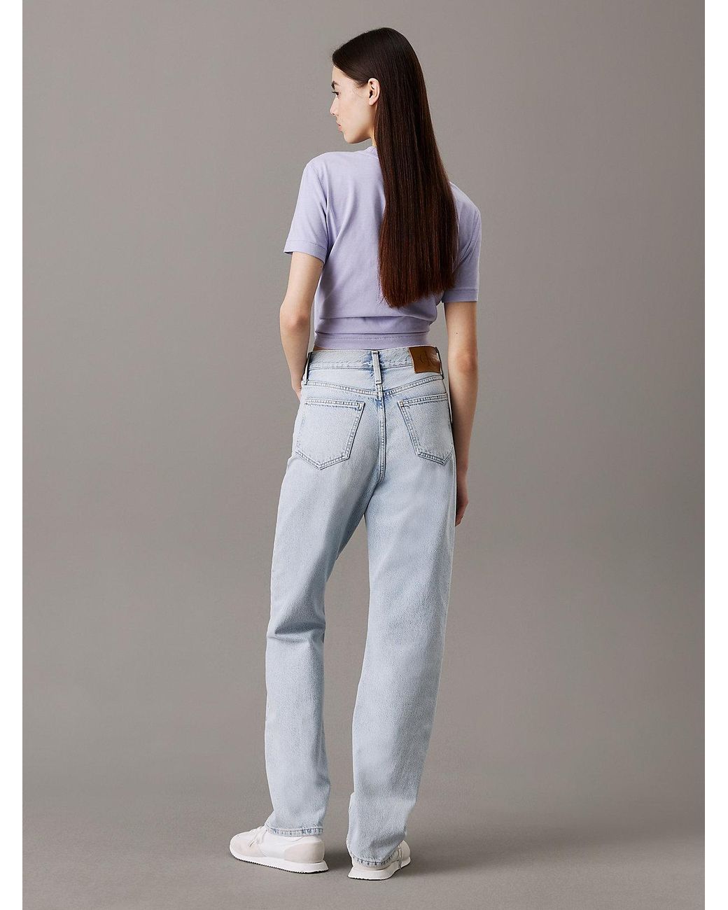 Calvin Klein Blue High Rise Straight Jeans