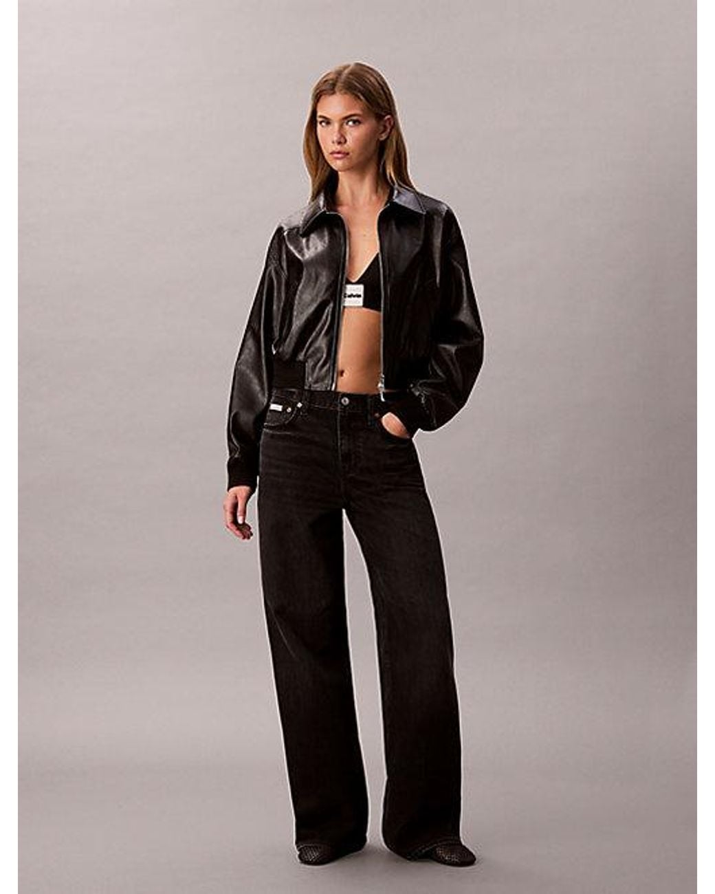 Calvin Klein Black Jeans Wide Leg Jeans