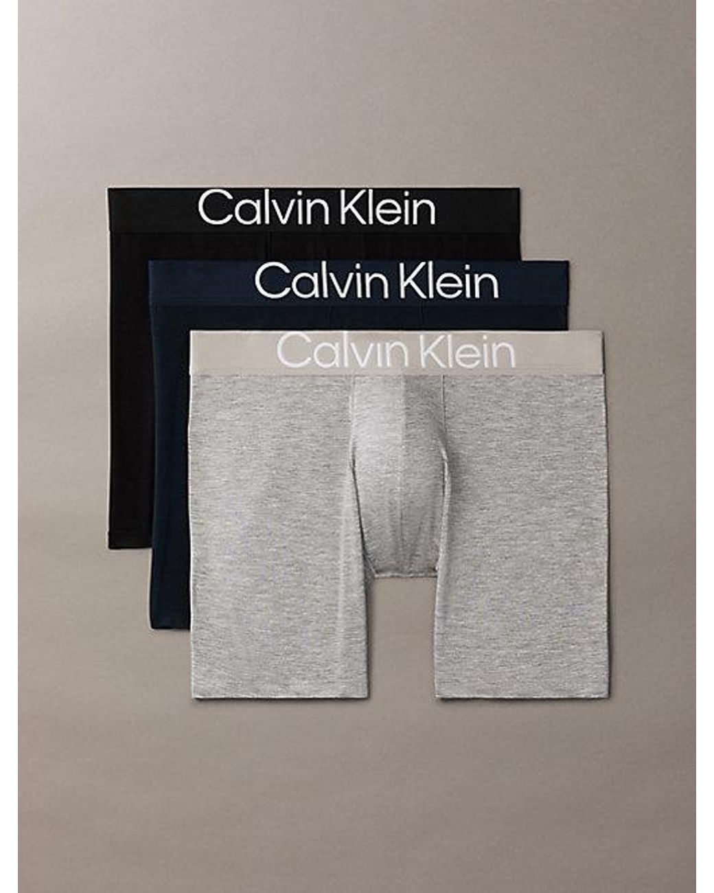 Calvin Klein Multicolor 3 Pack Boxer Briefs Ultra Soft Cotton Lyocell for men