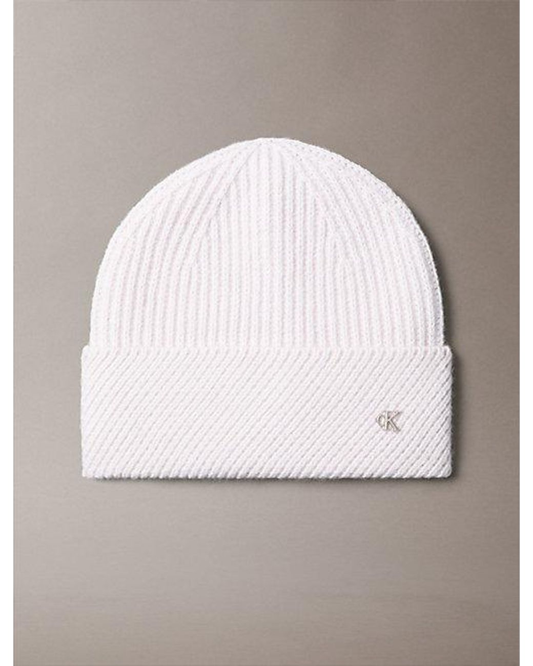 Calvin Klein Multicolor Wool Blend Monogram Beanie