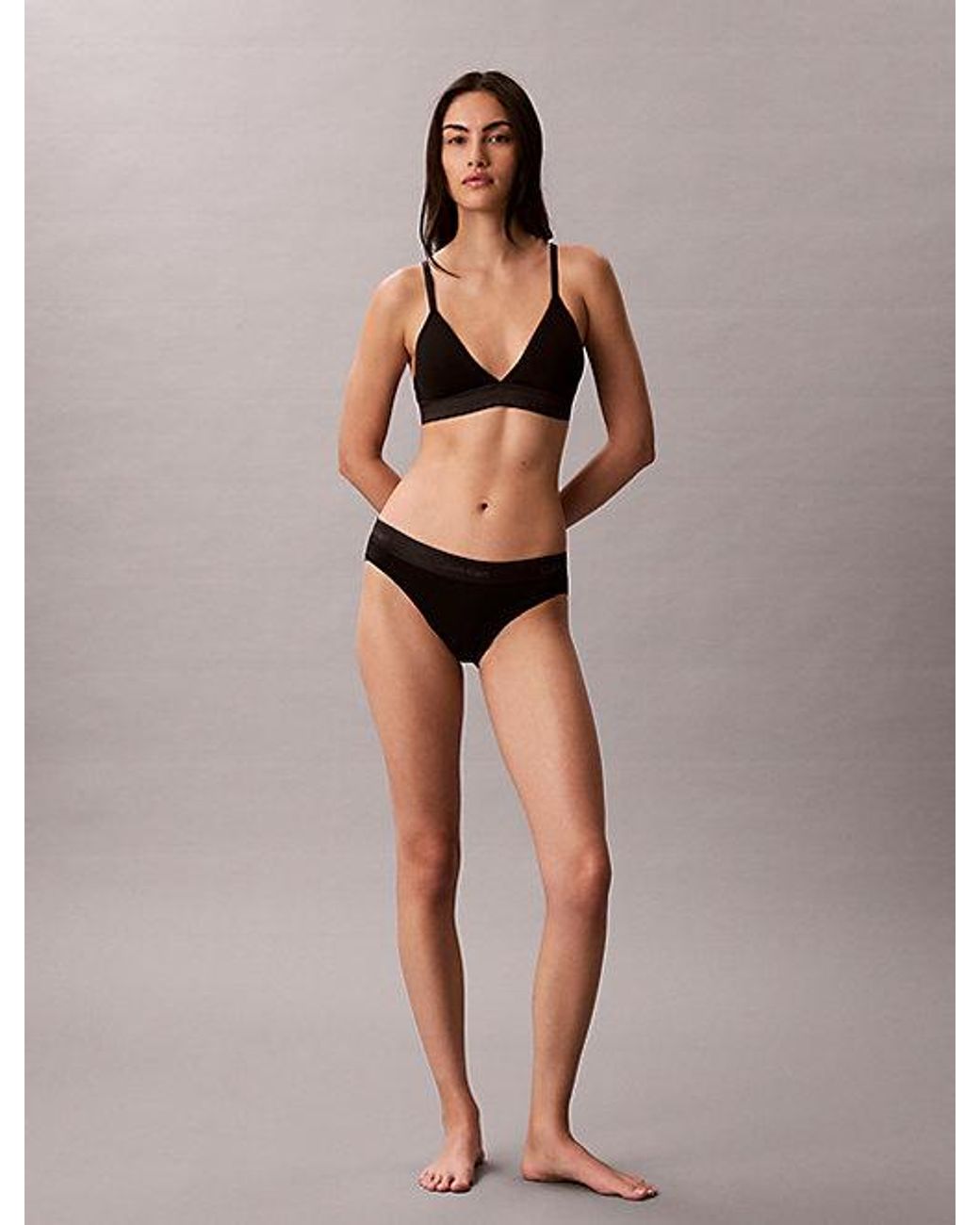 Calvin Klein Black Metallic Bikini Briefs Icon Cotton Modal Metallic