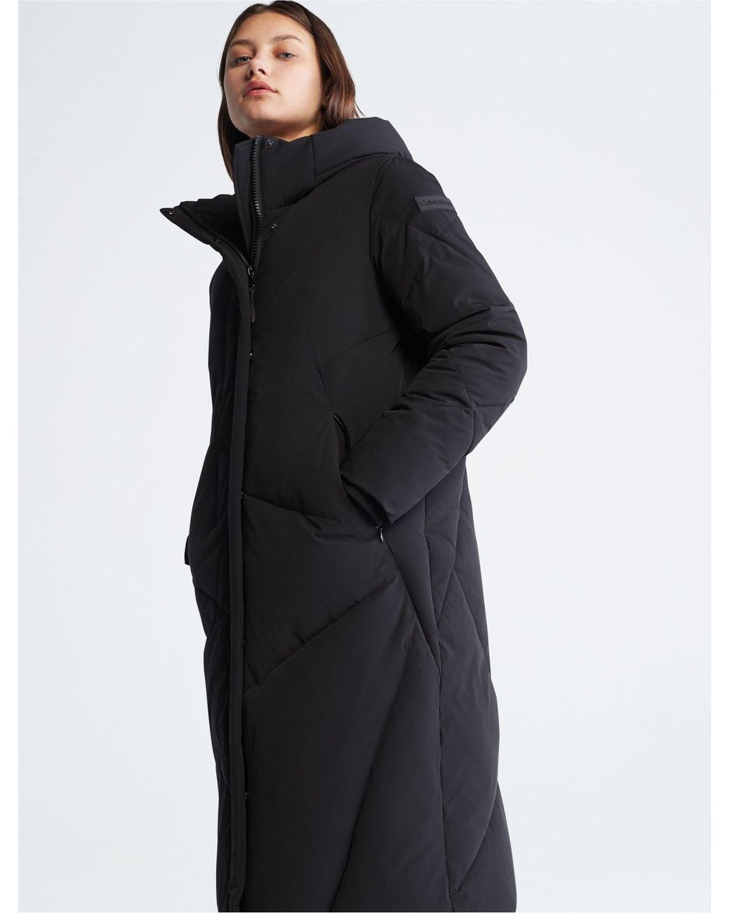 Calvin Klein Quilted Maxi Puffer Jacket in Black Lyst