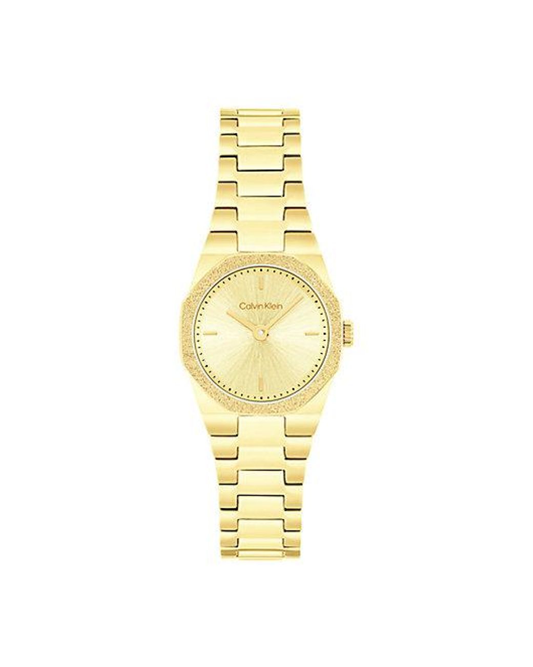 Calvin Klein Metallic Sculpted Geometric Bracelet Watch