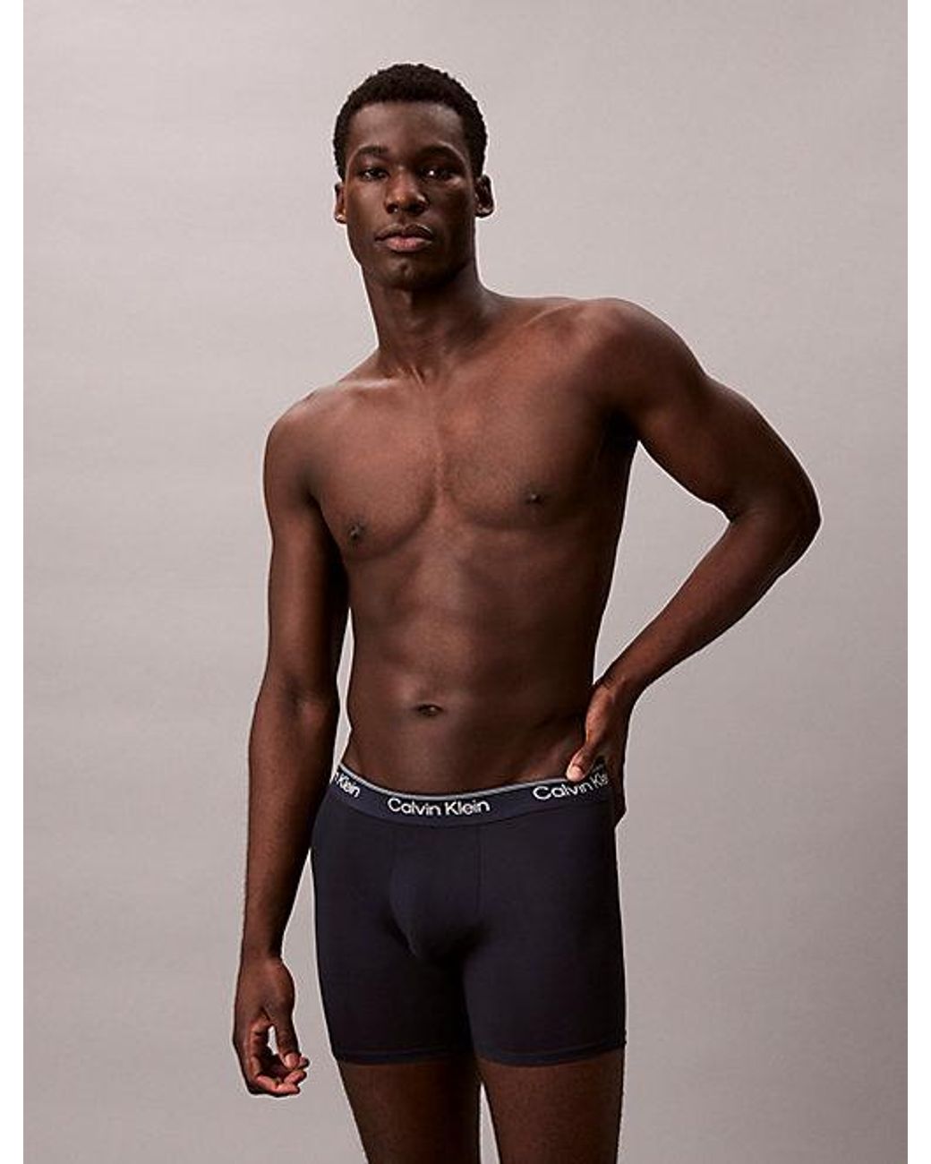 Calvin Klein 3-Pack Boxer Briefs in het Blue voor heren