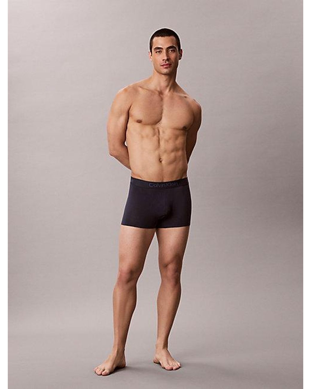Calvin Klein Gray 3 Pack Trunks Ultra Soft Modal for men