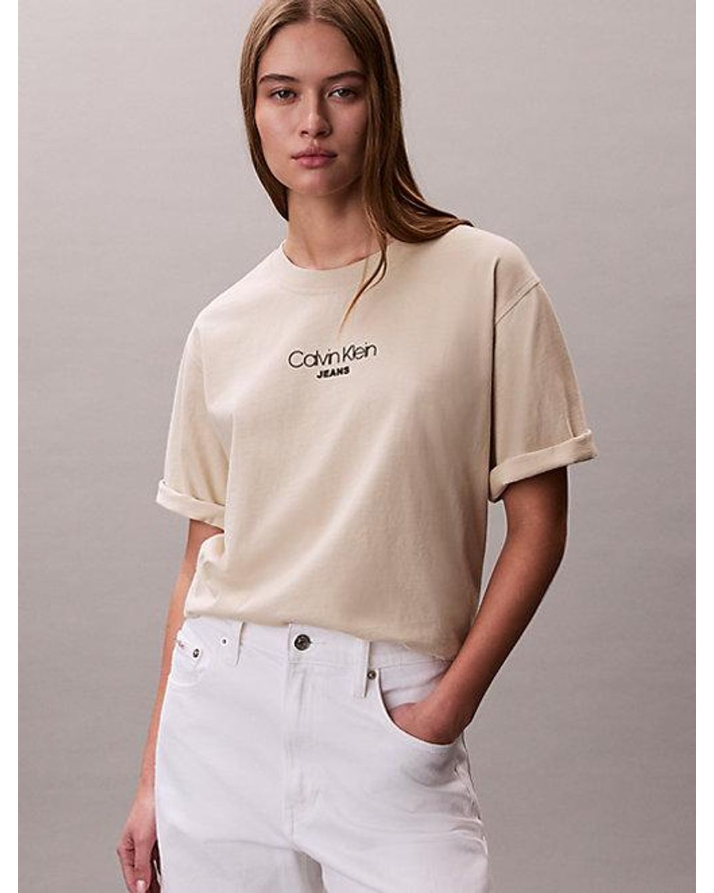 Calvin Klein Multicolor Jeans Oversized Logo T-Shirt